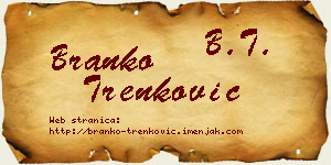 Branko Trenković vizit kartica
